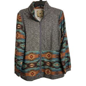 Fashion Express M Aztec Southwest Coastal Cowgirl Lightweight Jacket